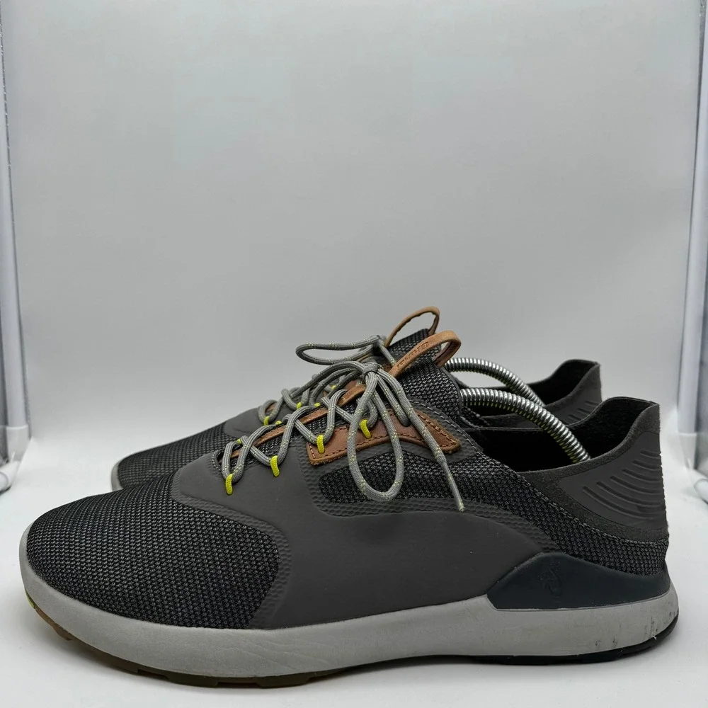 Olukai‎ Nihoa Li Mens 12 Charcoal Grey Mesh Athletic Sneakers 10494-2526